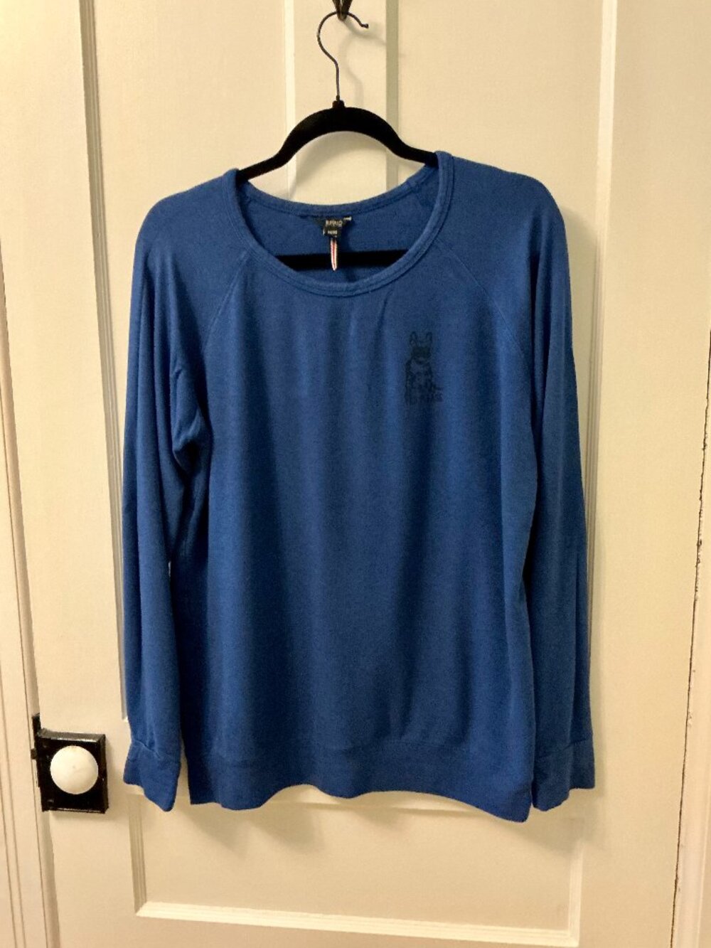 Buffalo David Bitton Crewneck Royal Blue Sweatshirt w/ bulldog emblem (M)